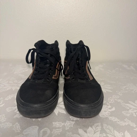 Vans Women's Black & Rose Gold Sneakers Ward Hi, Sk8-Hi, High-Top SZ 8 - Picture 2 of 9